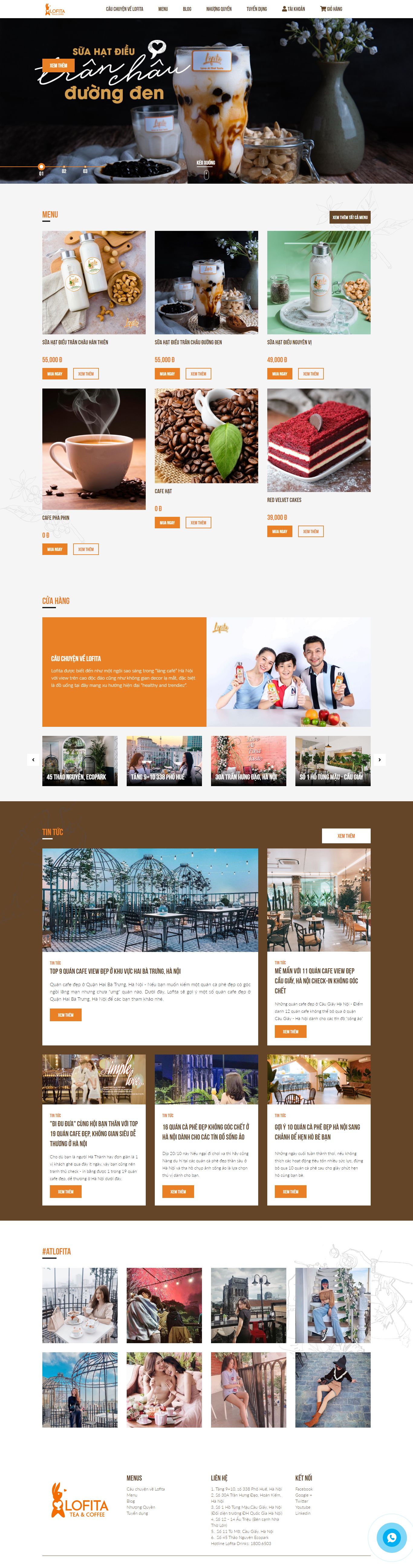 Thiết kế Website coffee - lofita.vn - VietWebGroup.Vn
