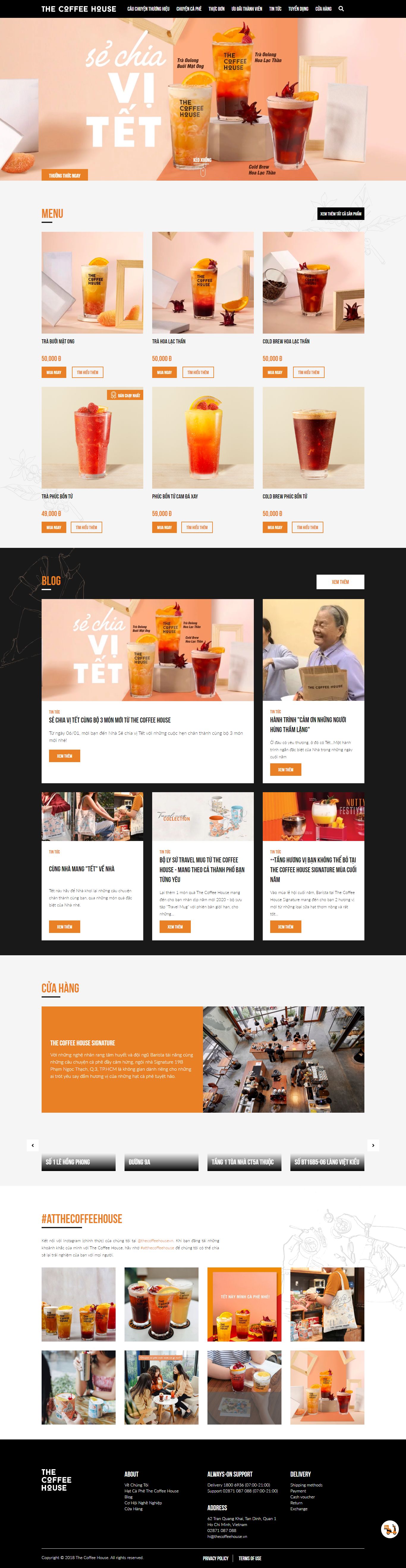 Thiết kế Website coffee - www.thecoffeehouse.com - VietWebGroup.Vn