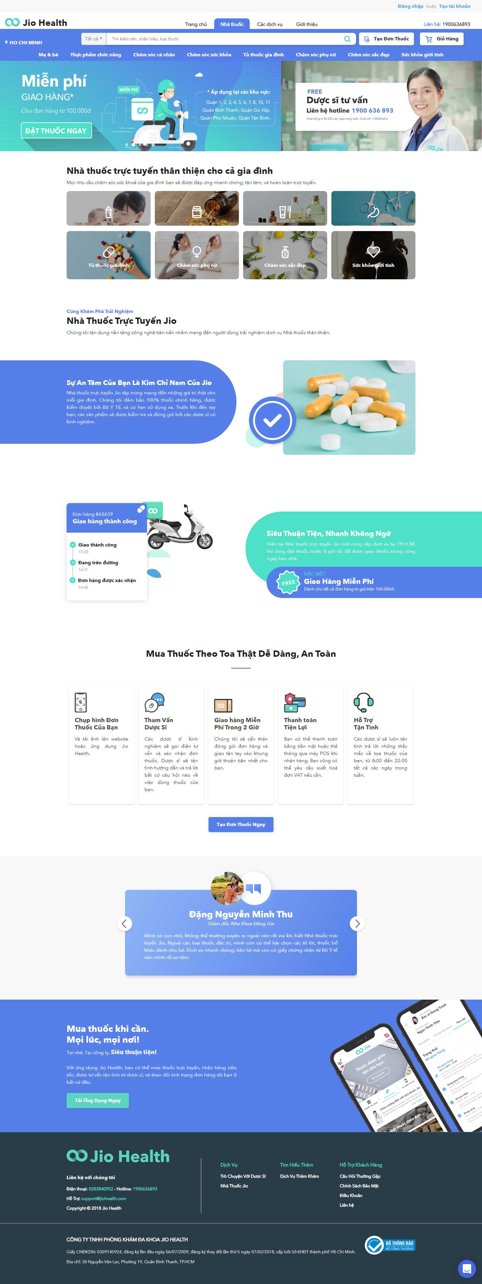 Thiết kế Website nhà thuốc - pharmacy.jiohealth.com - VietWebGroup.Vn