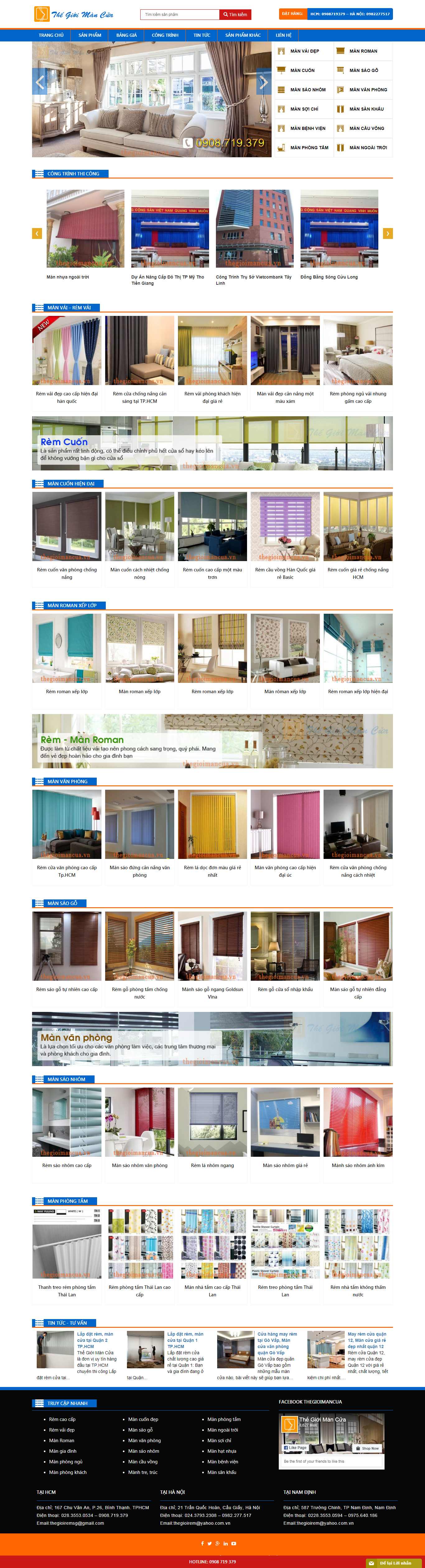 Thiết kế Website rèm vải - thegioimancua.vn - VietWebGroup.Vn