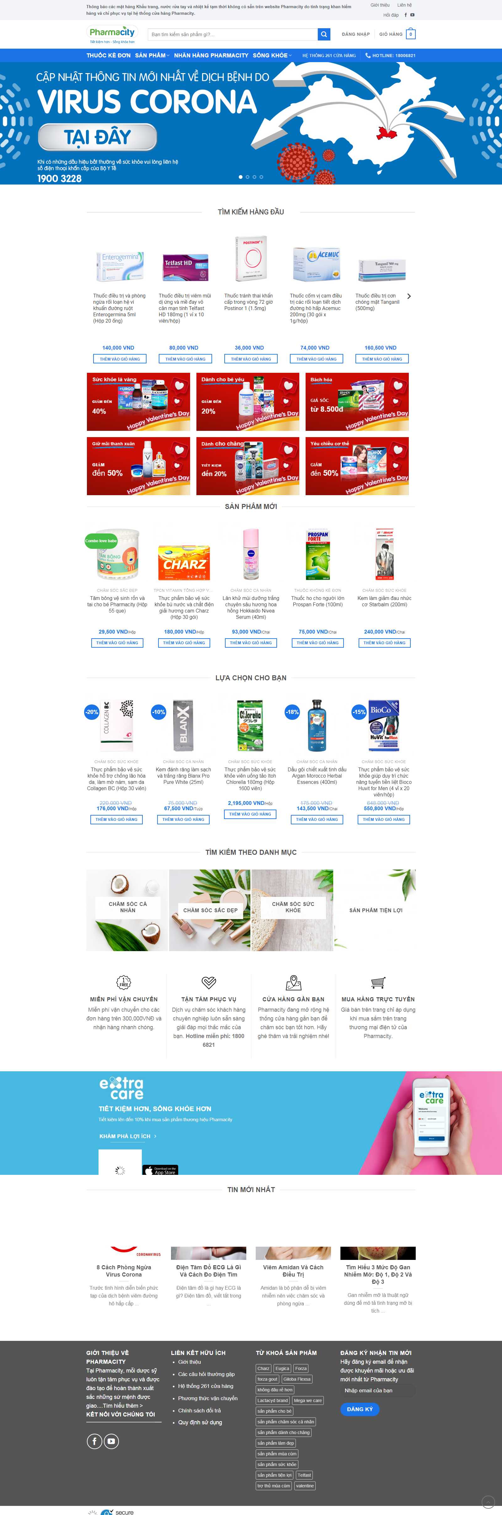 Thiết kế Website nhà thuốc - www.pharmacity.vn - VietWebGroup.Vn