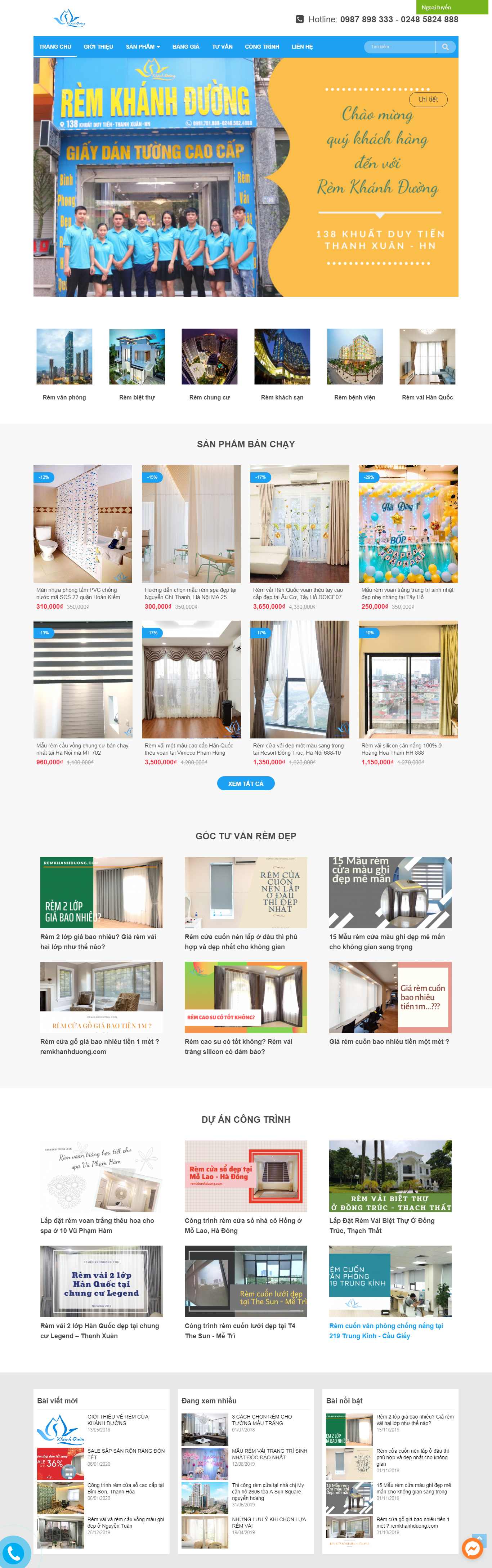Thiết kế Website rèm cửa - remkhanhduong.com - VietWebGroup.Vn