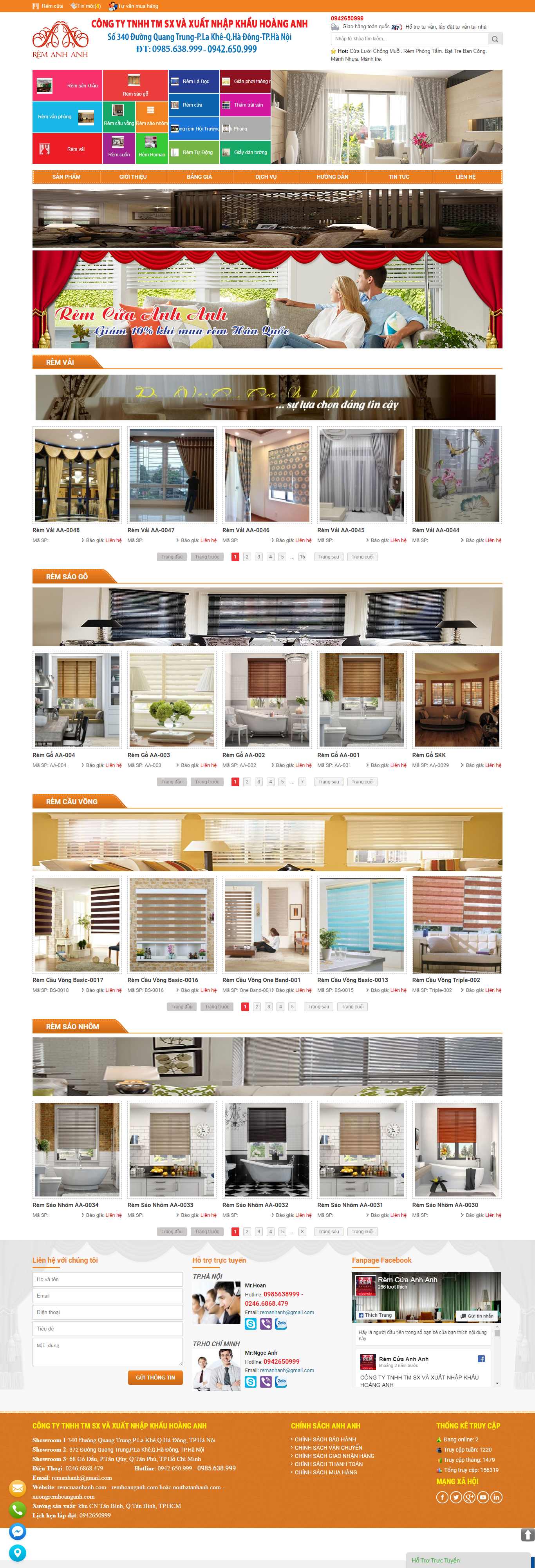 Thiết kế Website rèm cửa - remcuaanhanh.com - VietWebGroup.Vn