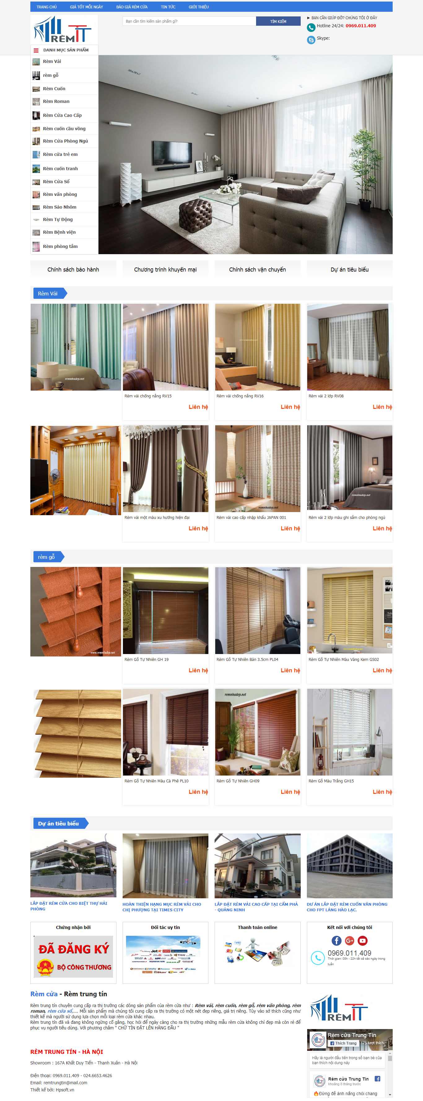 Thiết kế Website rèm cửa - remnhadep.net - VietWebGroup.Vn