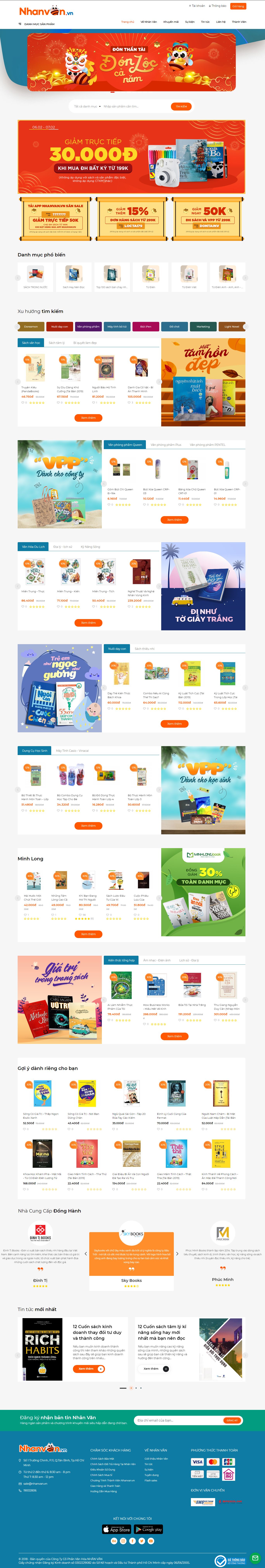 Thiết kế Website bán sách - nhanvan.vn - VietWebGroup.Vn