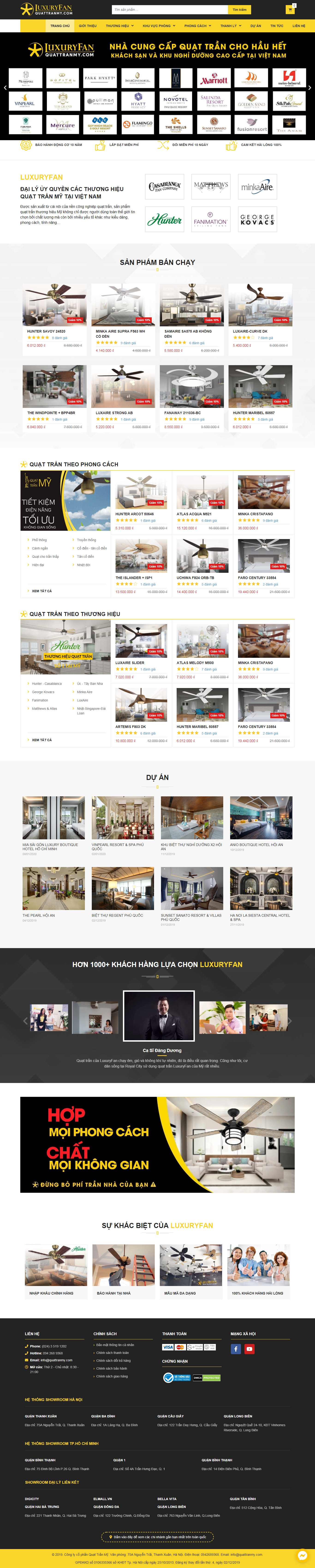 Thiết kế Website quạt trần - quattranmy.com - VietWebGroup.Vn