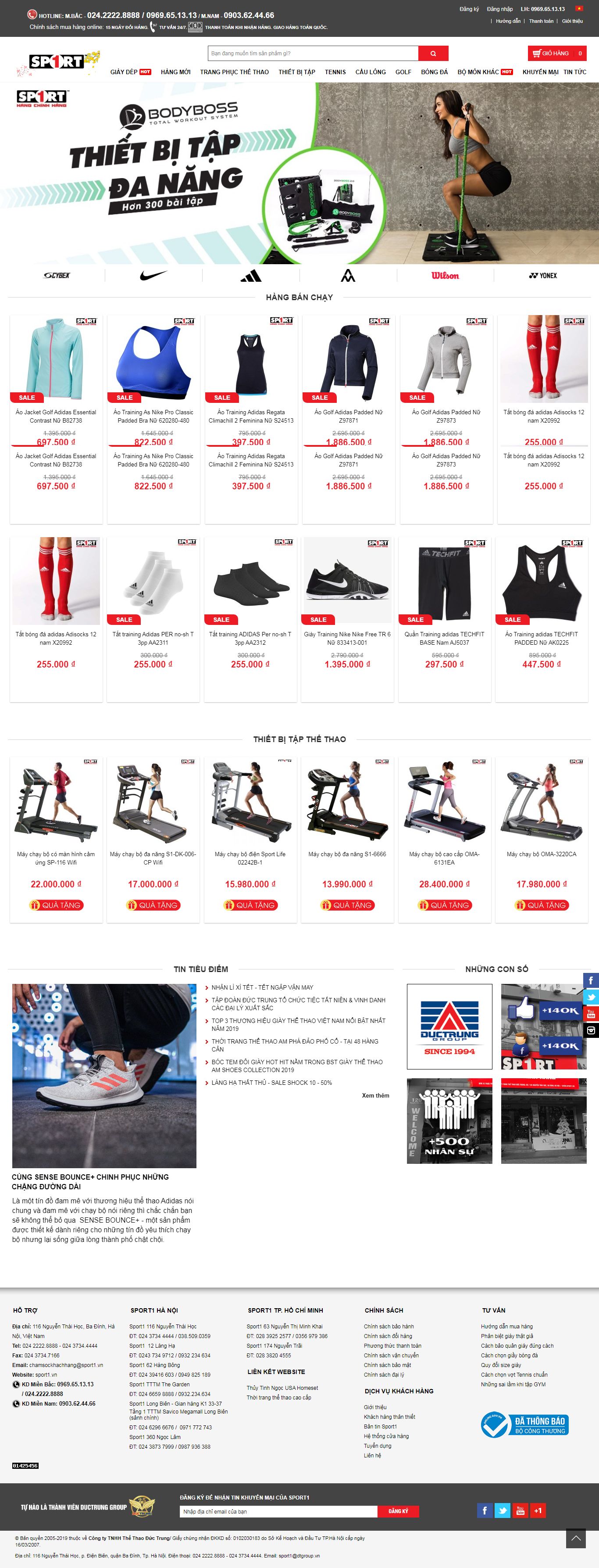 Thiết kế Website đồ thể thao - www.sport1.vn - VietWebGroup.Vn