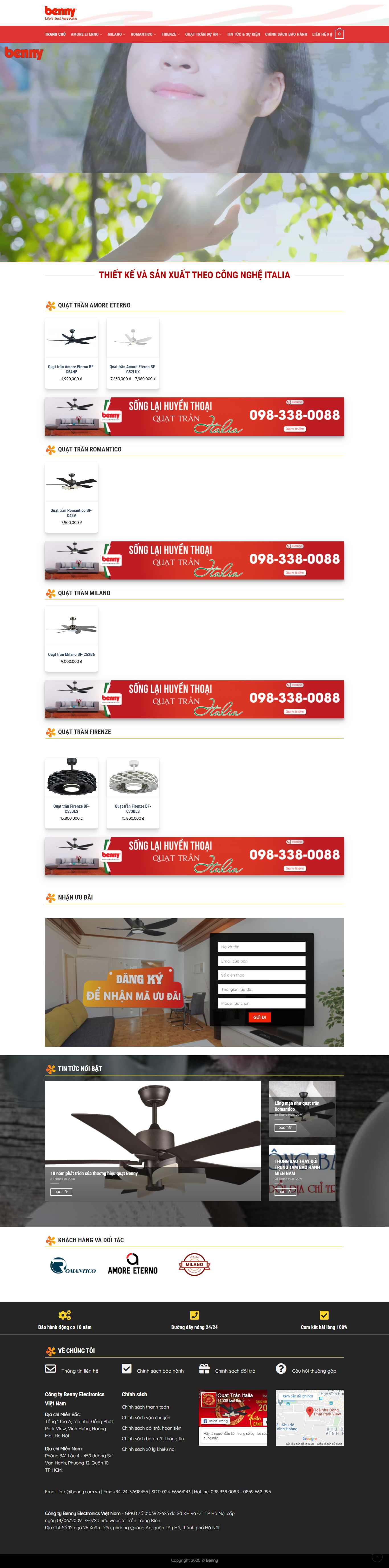 Thiết kế Website quạt trần - quattranitalia.com - VietWebGroup.Vn