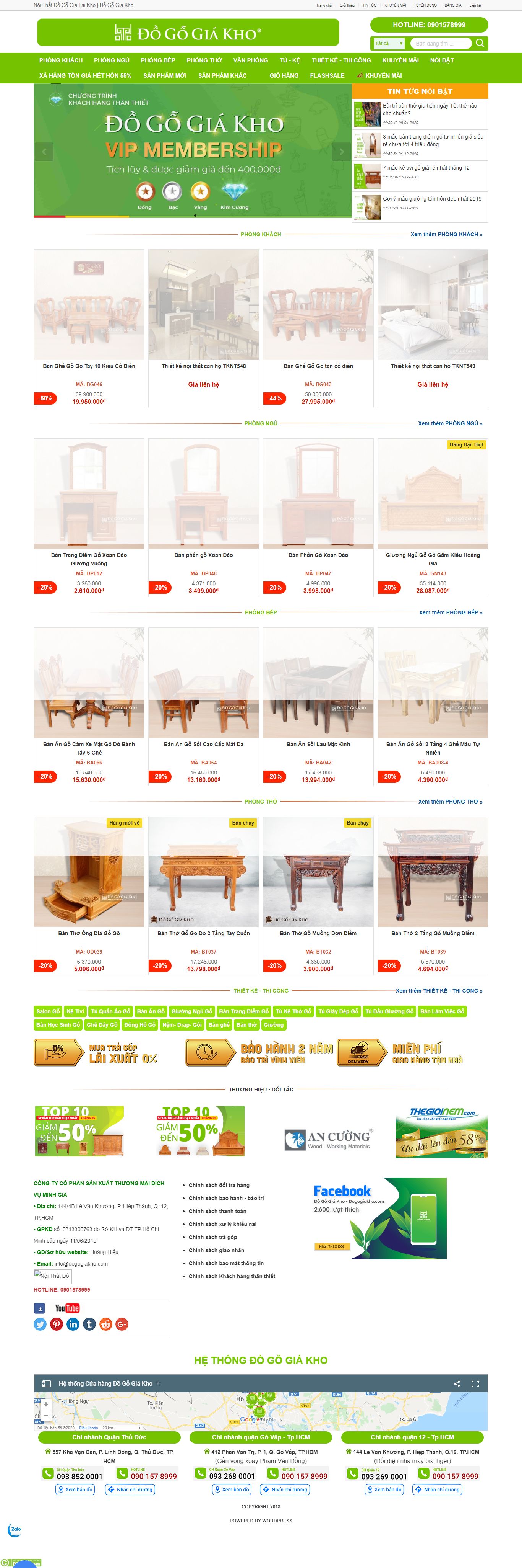 Thiết kế Website đồ gỗ - dogogiakho.com - VietWebGroup.Vn
