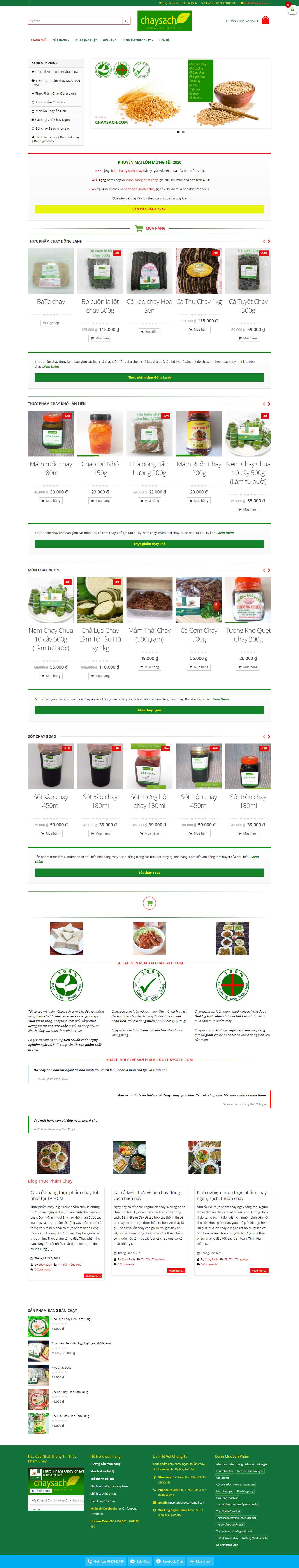 Thiết kế Website đồ ăn chay - chaysach.com - VietWebGroup.Vn
