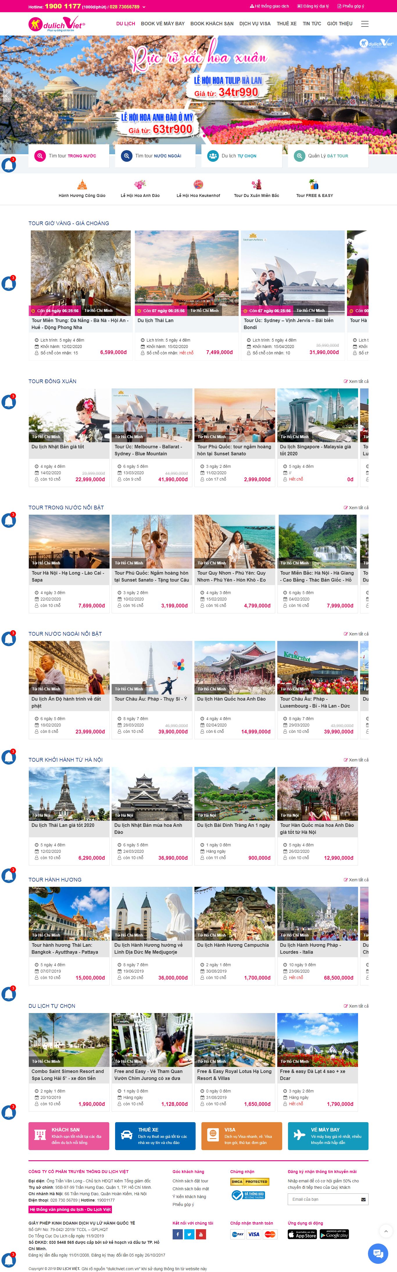 Thiết kế Website du lịch - dulichviet.com.vn - VietWebGroup.Vn
