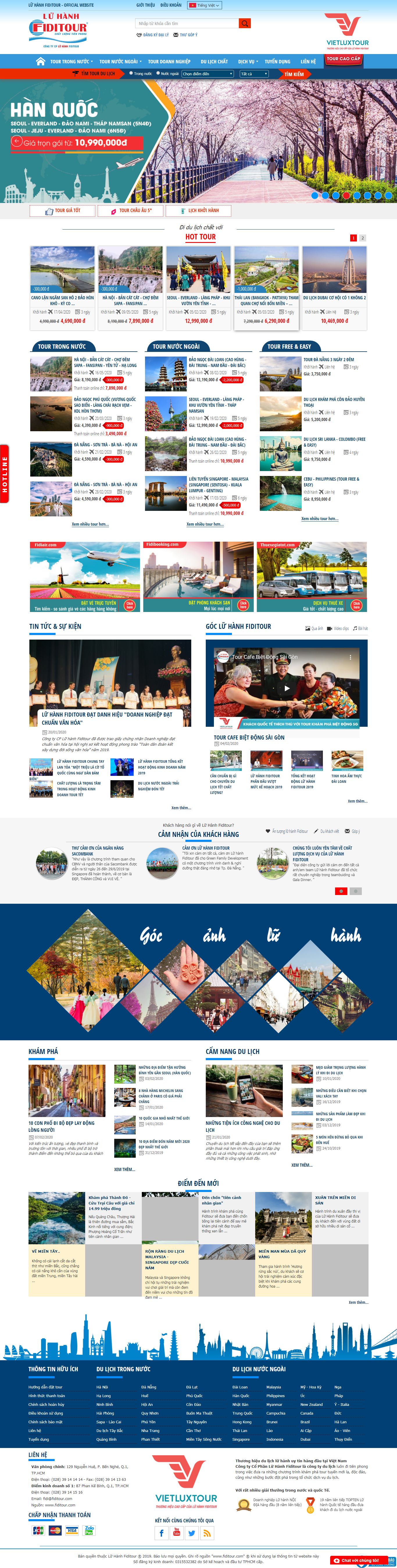 Thiết kế Website du lịch - www.fiditour.com - VietWebGroup.Vn