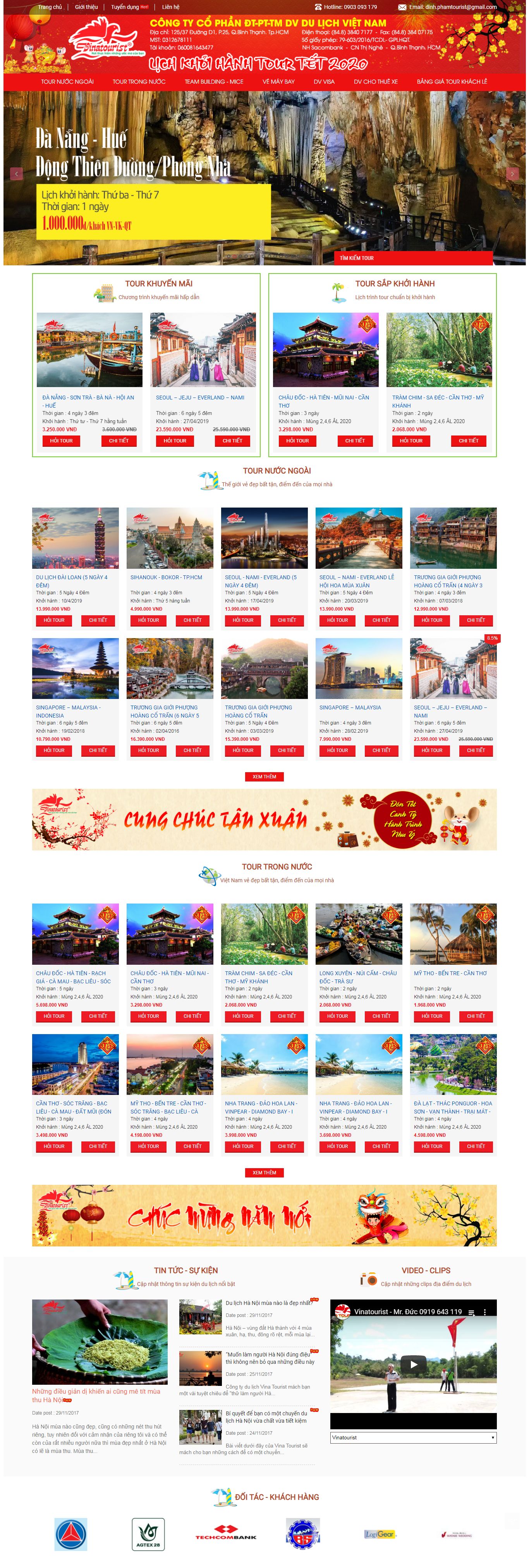 Thiết kế Website du lịch - www.vinatourist.net - VietWebGroup.Vn
