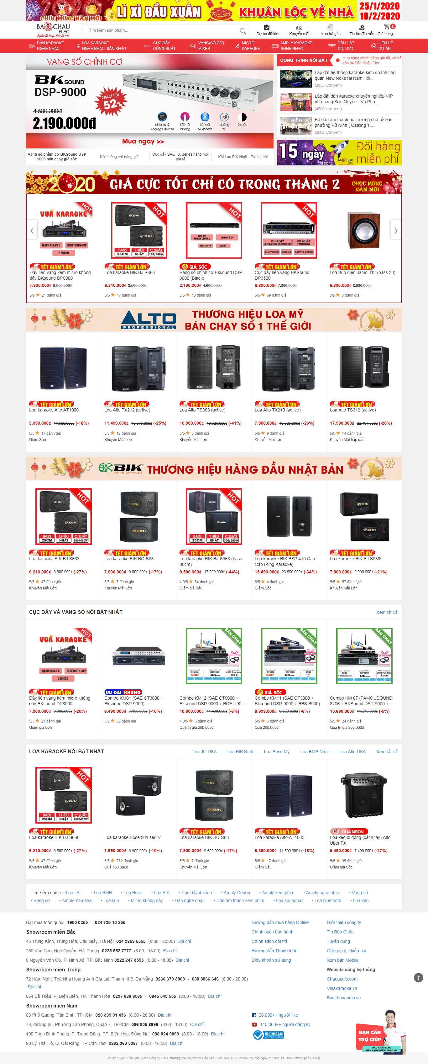 Thiết kế Website thiết bị âm thanh - baochauelec.com - VietWebGroup.Vn
