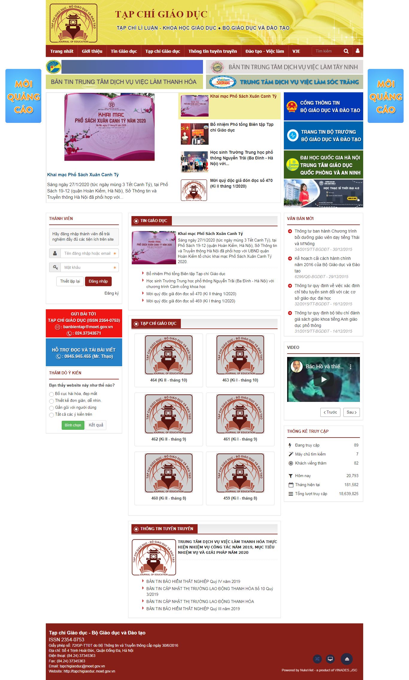 Thiết kế Website tạp chí - tapchigiaoduc.moet.gov.vn - VietWebGroup.Vn