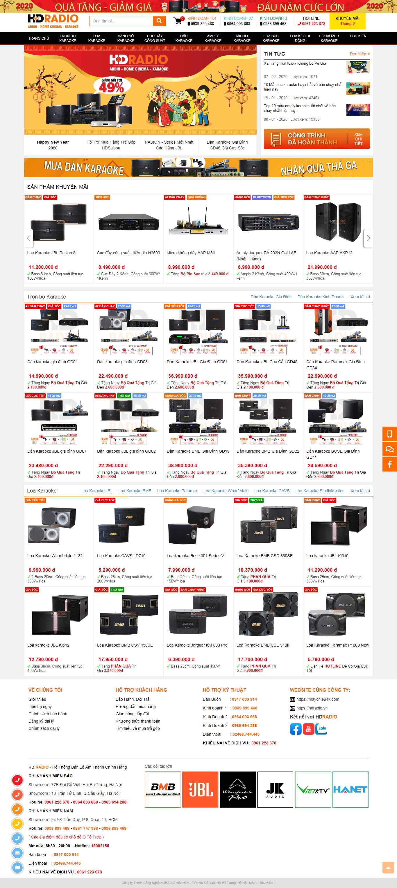 Thiết kế Website thiết bị âm thanh - hdradio.com.vn - VietWebGroup.Vn