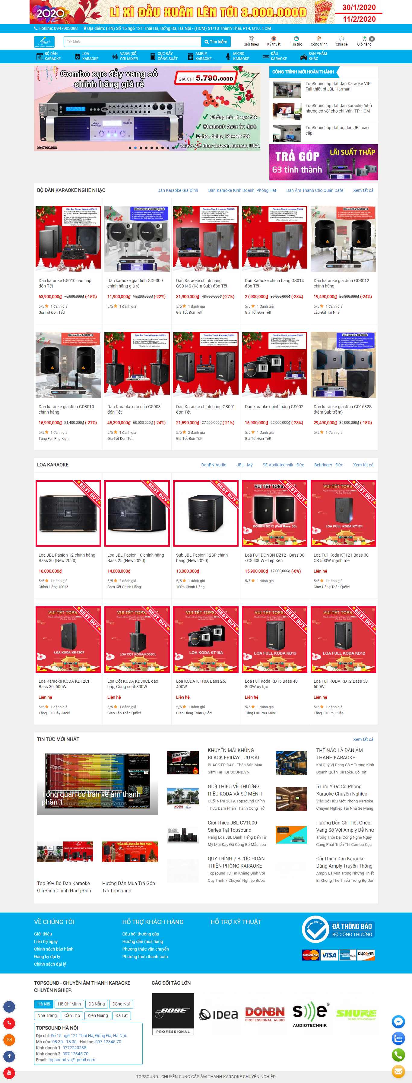 Thiết kế Website thiết bị âm thanh - topsound.vn - VietWebGroup.Vn