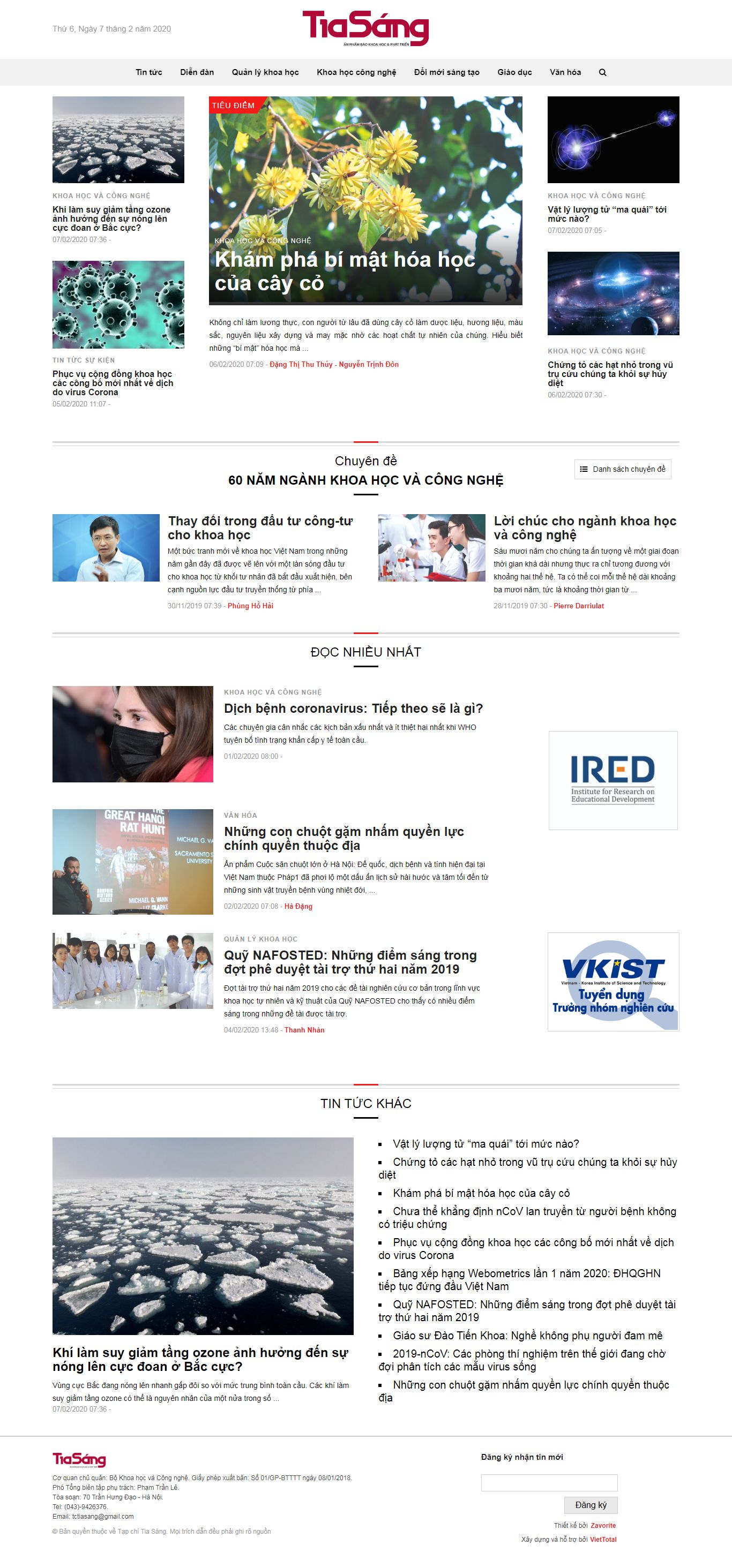 Thiết kế Website tạp chí - tiasang.com.vn - VietWebGroup.Vn