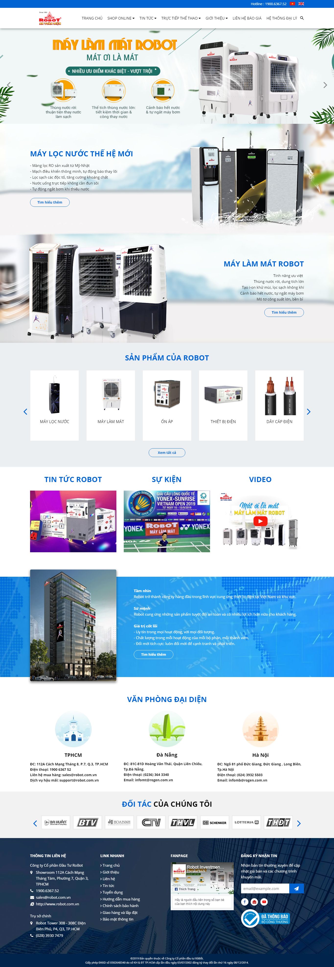Thiết kế Website thiết bị điện - robot.com.vn - VietWebGroup.Vn