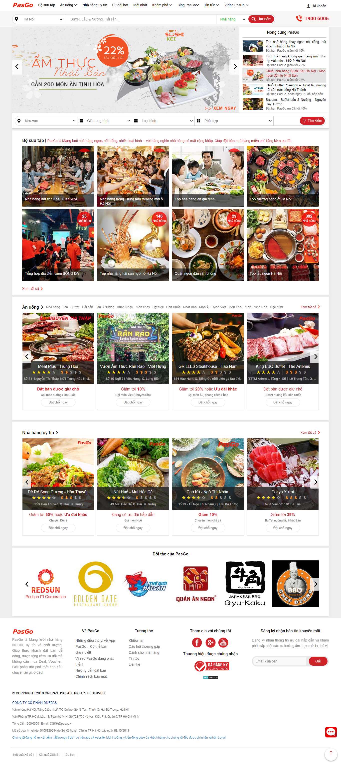 Thiết kế Website đặt tiệc buffet - pasgo.vn - VietWebGroup.Vn