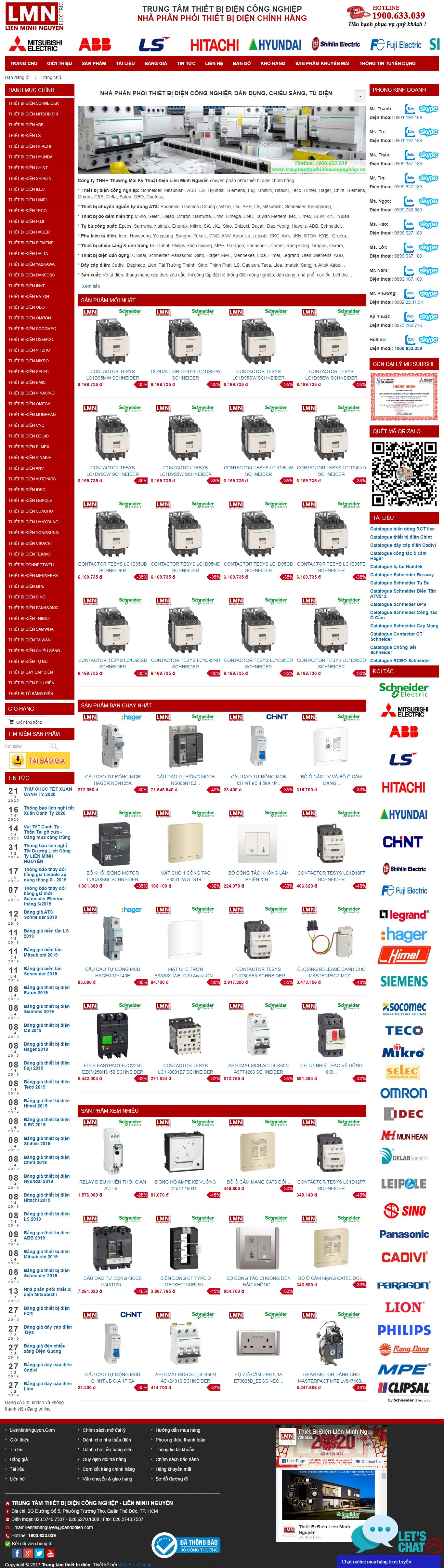 Thiết kế Website thiết bị điện - trungtamthietbidiencongnghiep.vn - VietWebGroup.Vn