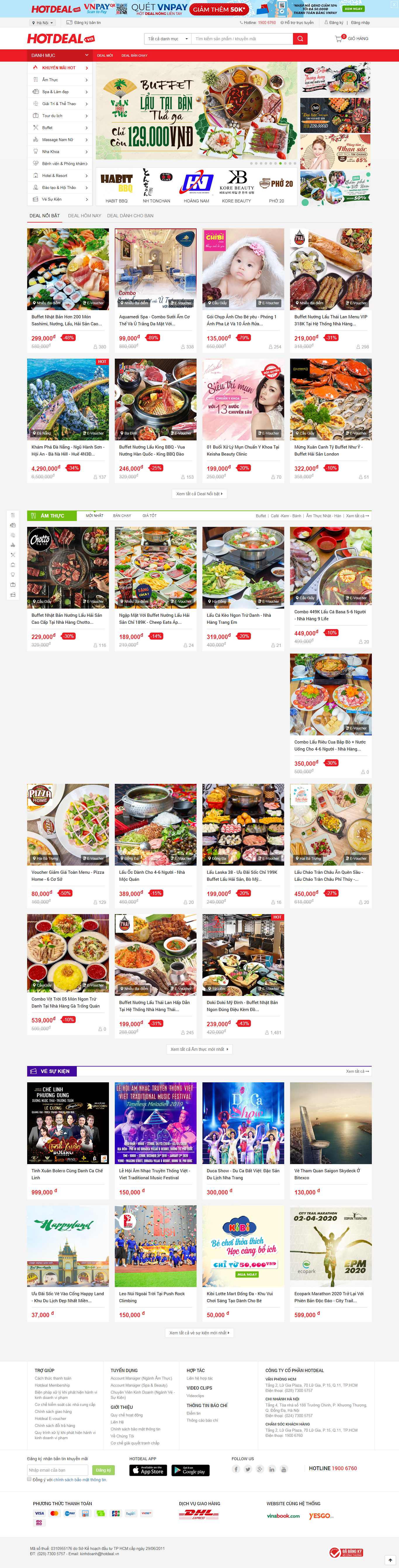 Thiết kế Website đặt tiệc buffet - www.hotdeal.vn - VietWebGroup.Vn