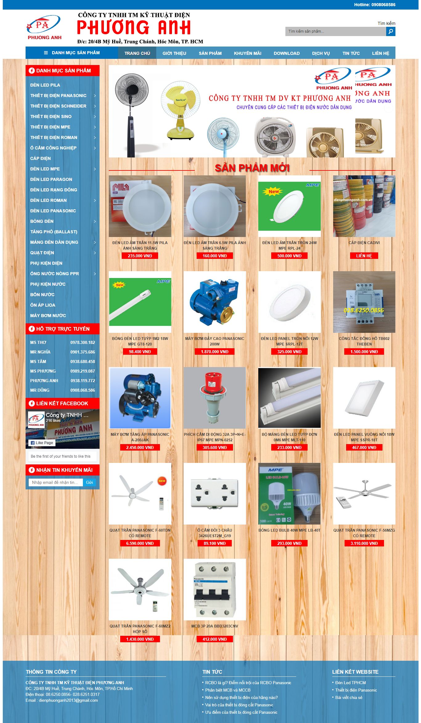 Thiết kế Website thiết bị điện - dienphuonganh.com.vn - VietWebGroup.Vn