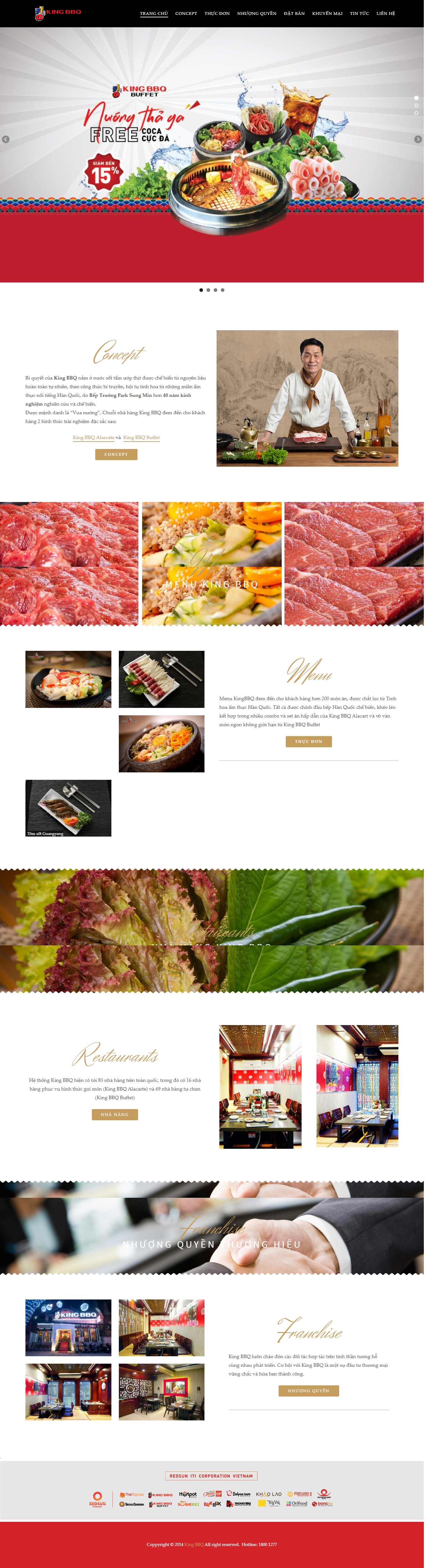 Thiết kế Website đặt tiệc buffet - kingbbq.com.vn - VietWebGroup.Vn