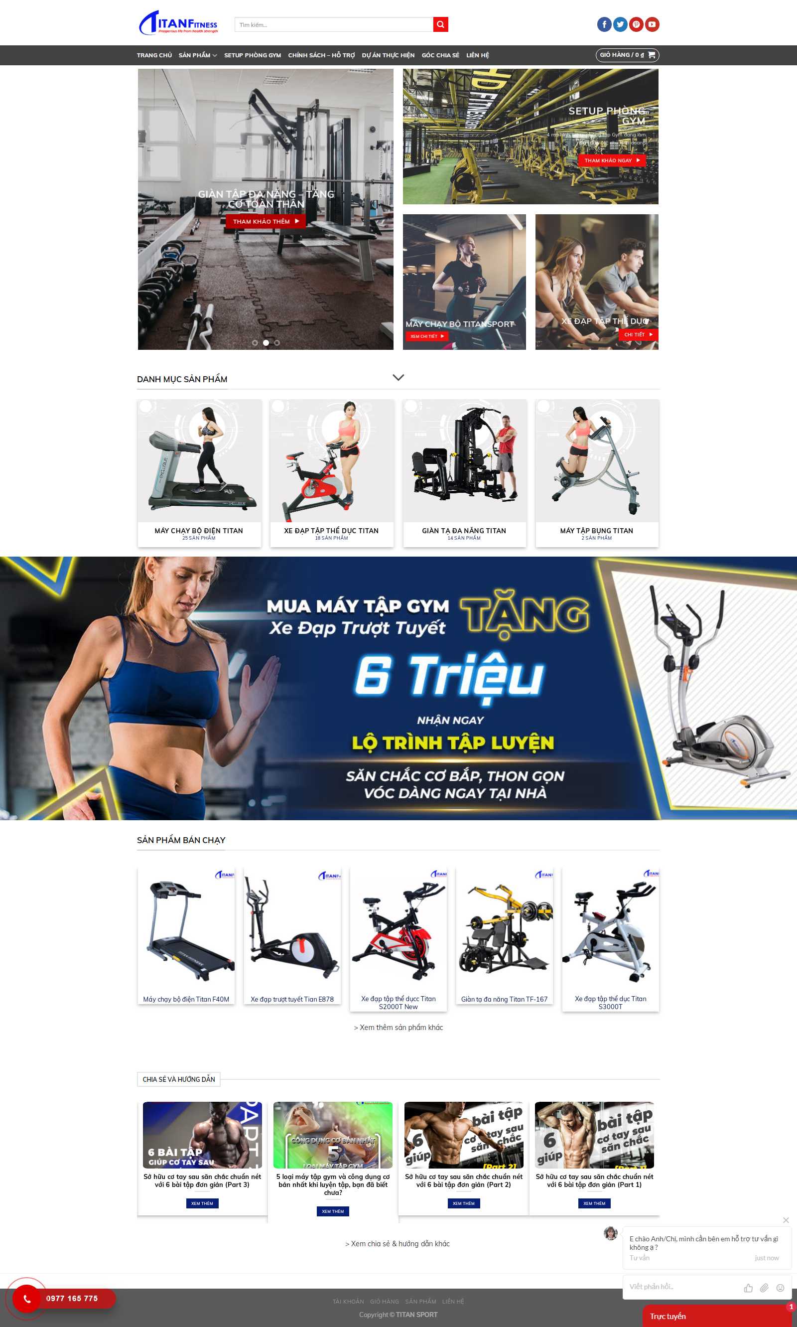Thiết kế Website máy chạy bộ - titansport.com.vn - VietWebGroup.Vn