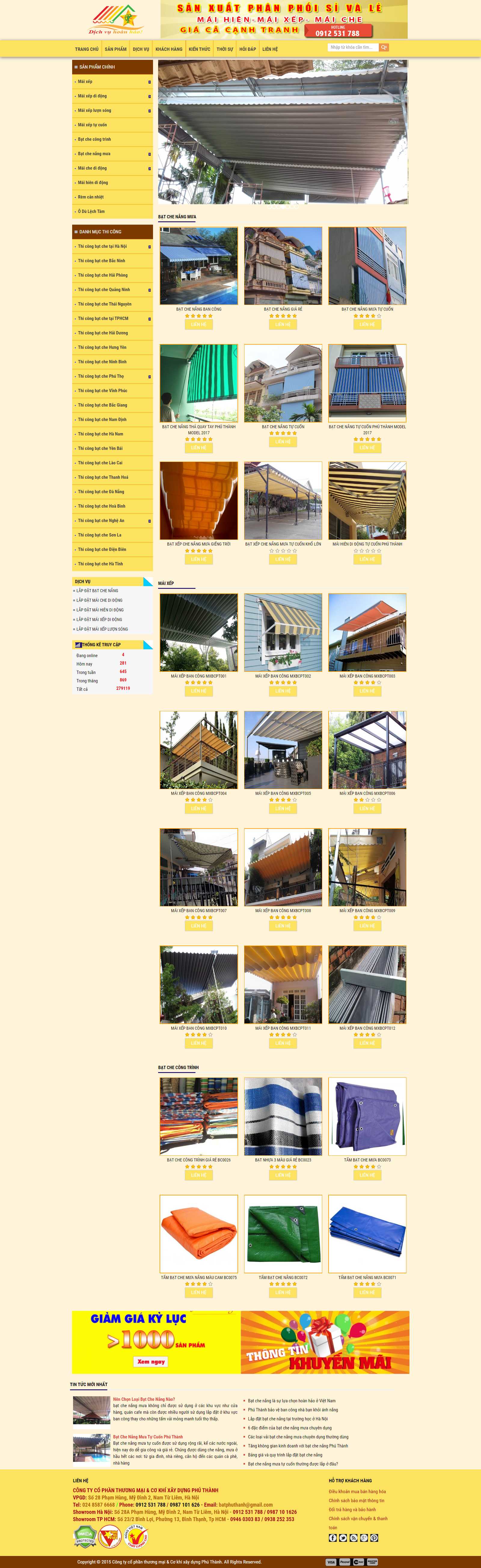 Thiết kế Website mái che di động - www.batphuthanh.net - VietWebGroup.Vn
