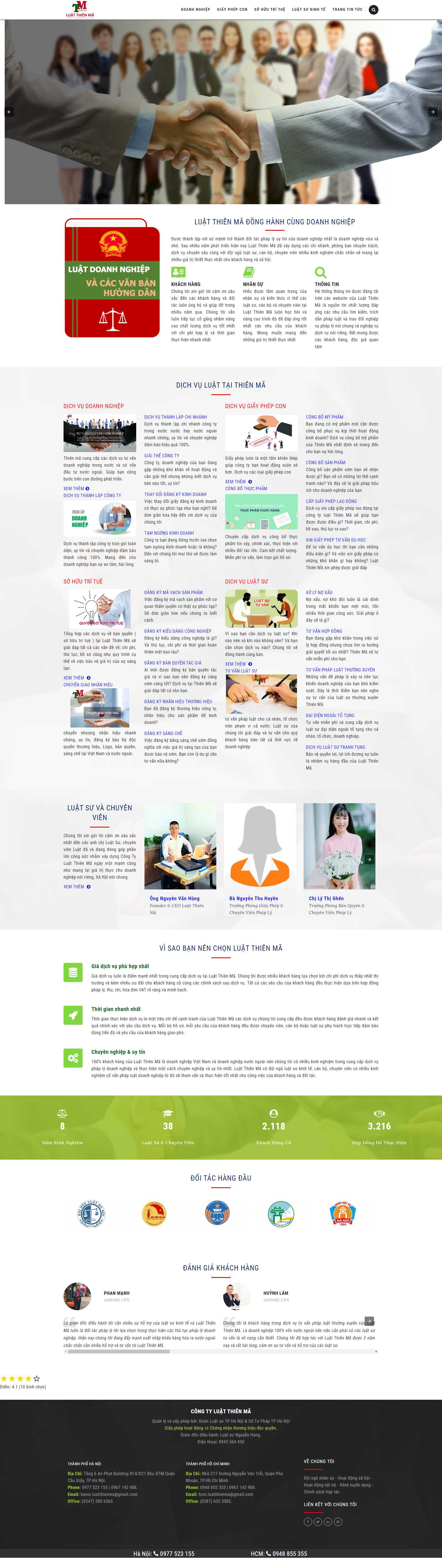 Thiết kế Website luật - luatthienma.com.vn - VietWebGroup.Vn