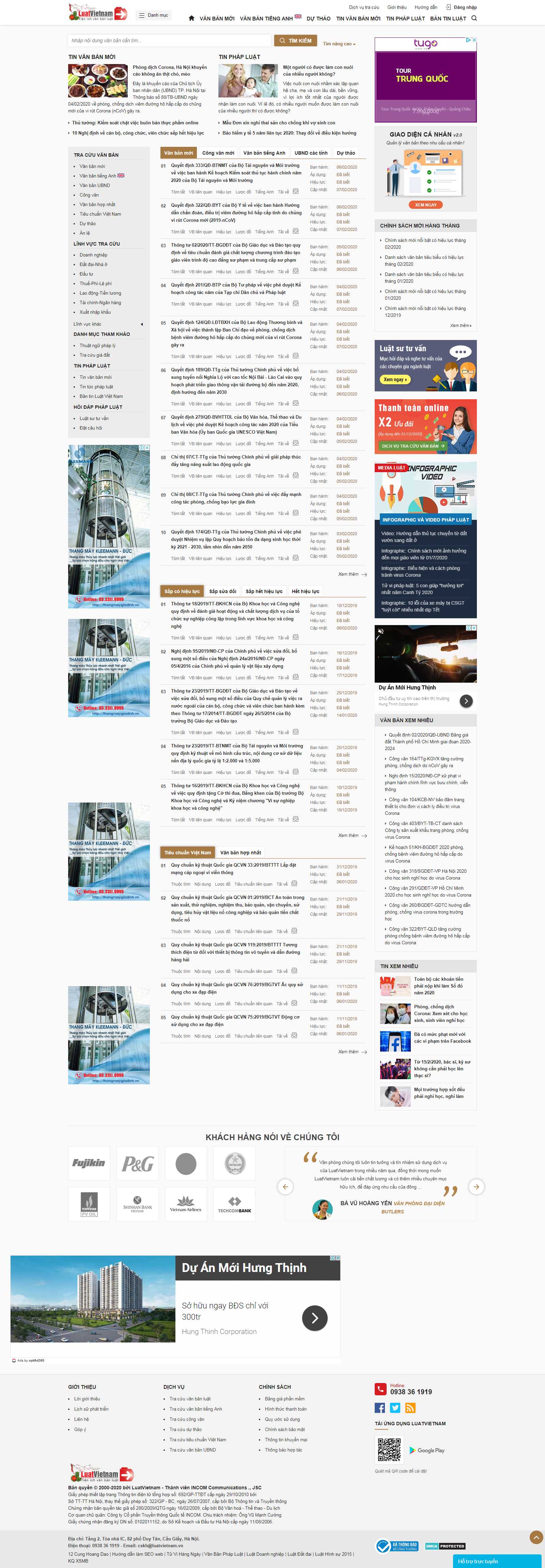 Thiết kế Website luật - luatvietnam.vn - VietWebGroup.Vn