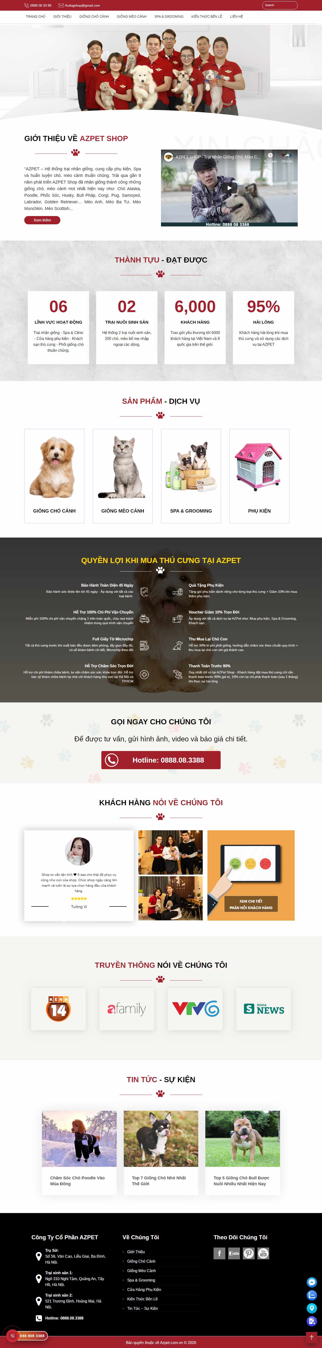 Thiết kế Website thú cưng - azpet.com.vn - VietWebGroup.Vn