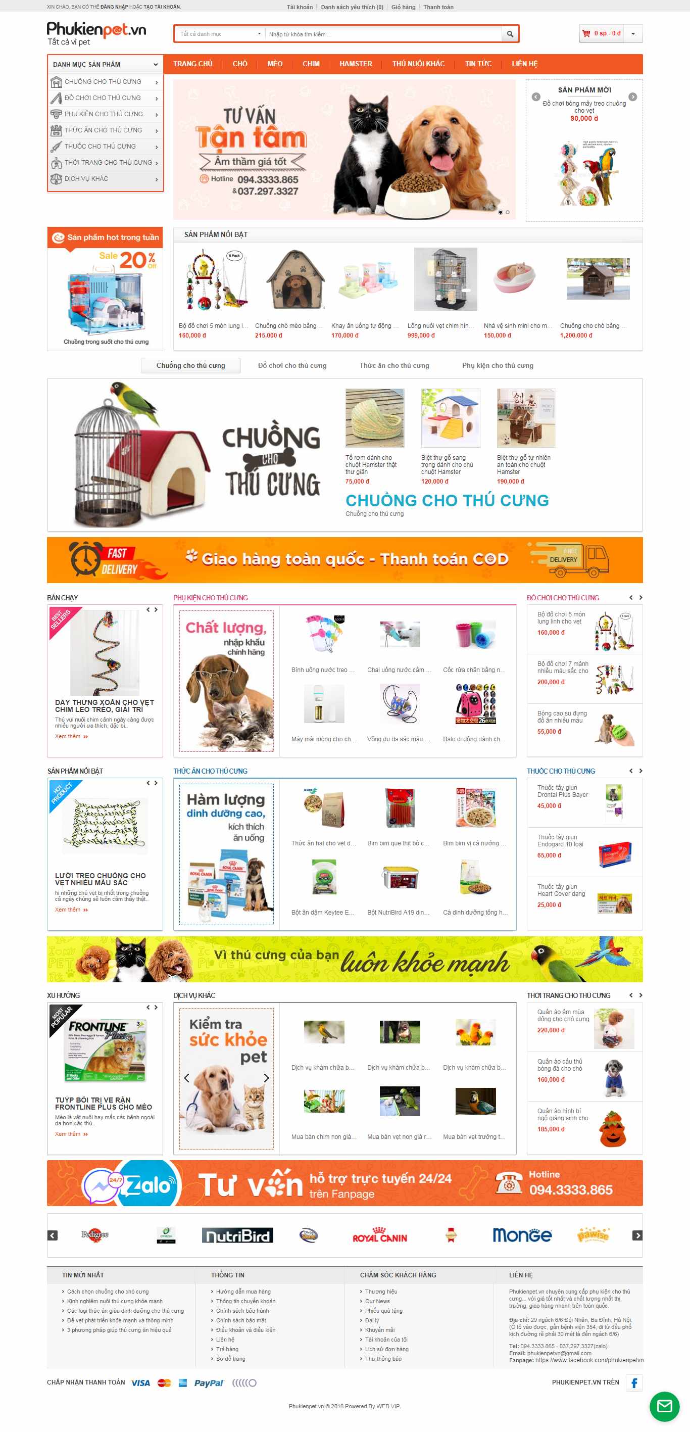 Thiết kế Website thú cưng - phukienpet.vn - VietWebGroup.Vn