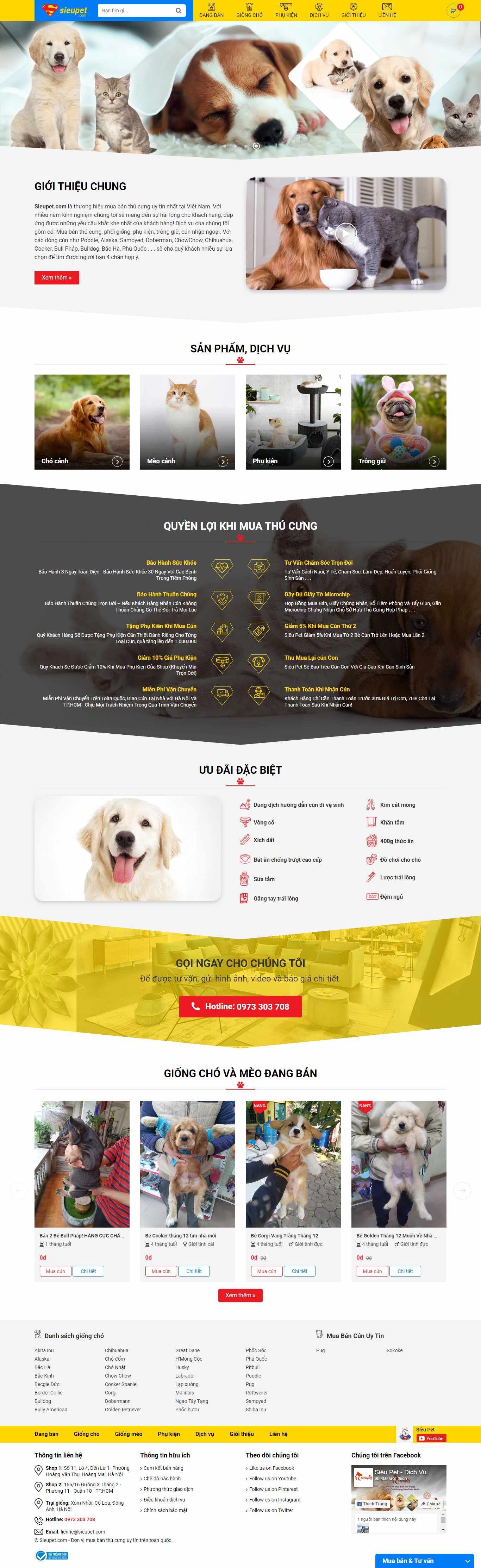 Thiết kế Website thú cưng - sieupet.com - VietWebGroup.Vn
