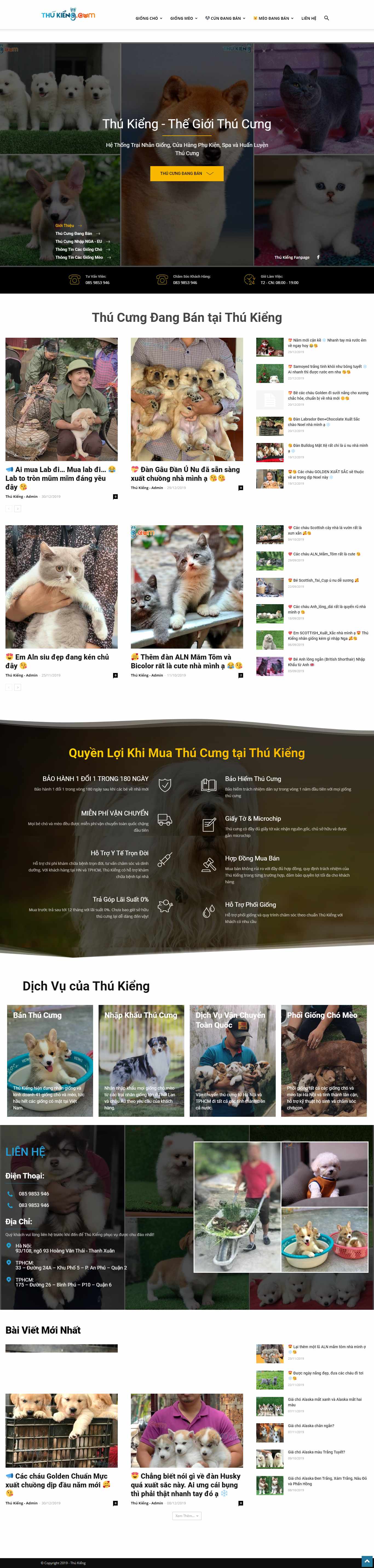 Thiết kế Website thú cưng - www.thukieng.com - VietWebGroup.Vn