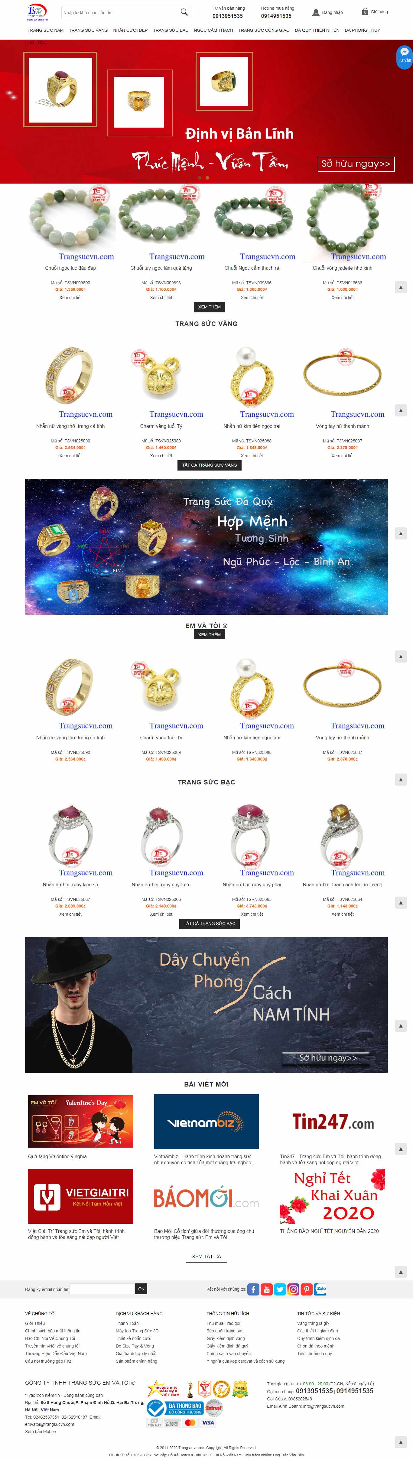 Thiết kế Website trang sức - trangsucvn.com - VietWebGroup.Vn