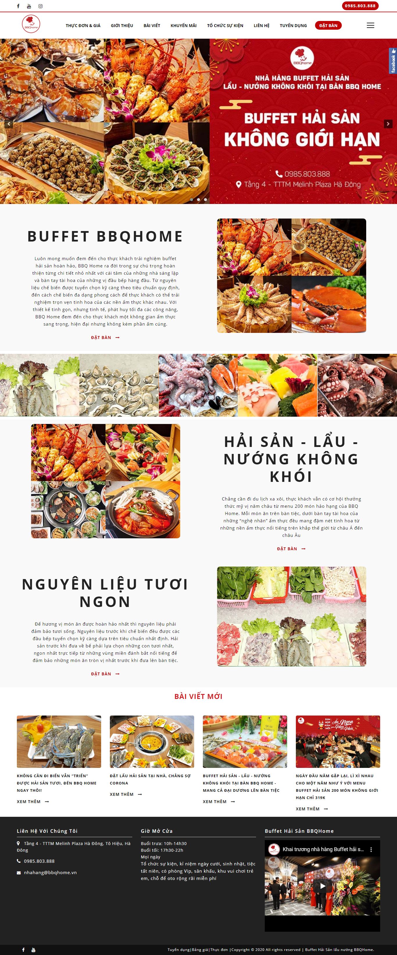 Thiết kế Website nhà hàng - bbqhome.vn - VietWebGroup.Vn