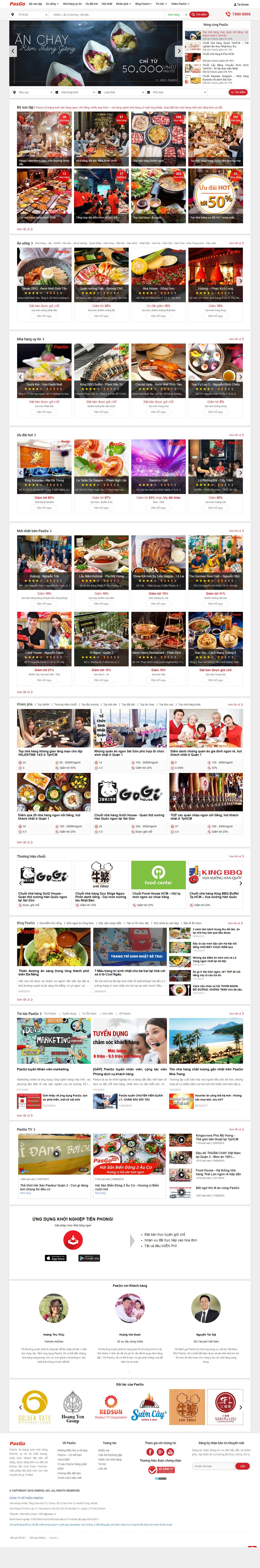 Thiết kế Website nhà hàng - pasgo.vn - VietWebGroup.Vn