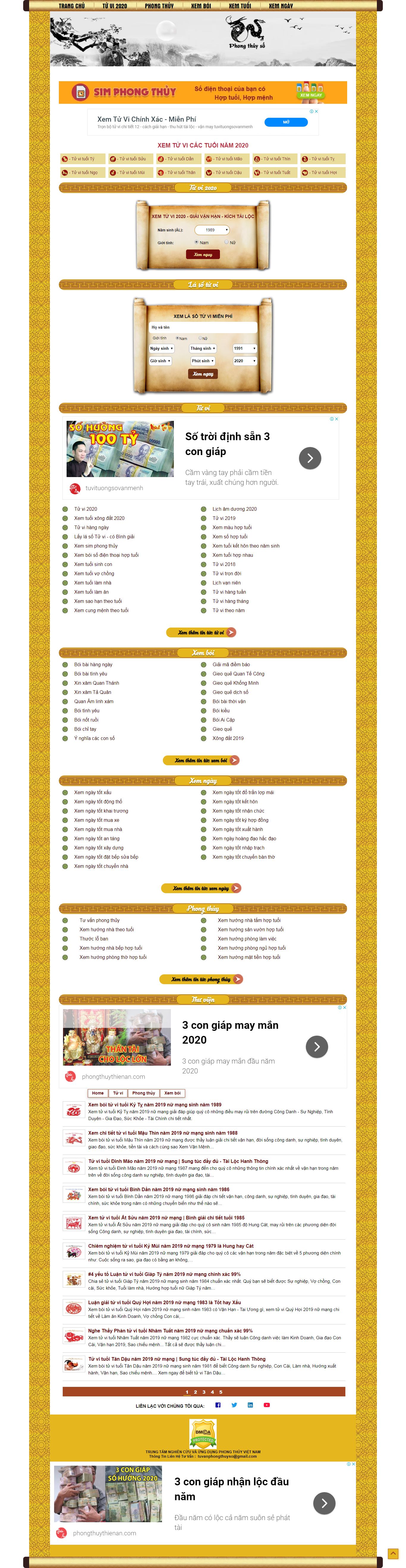 Thiết kế Website phong thủy - phongthuyso.vn - VietWebGroup.Vn