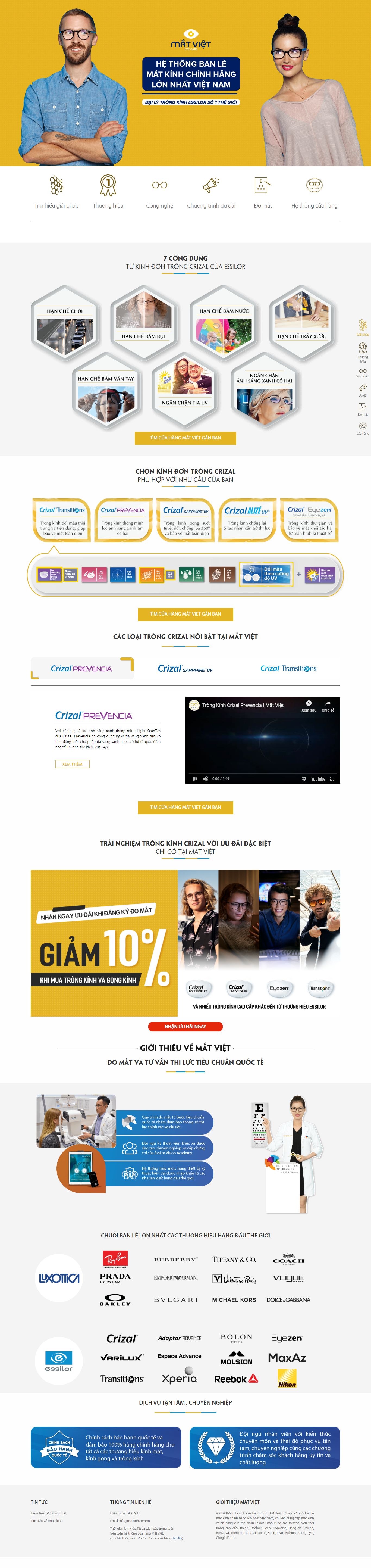Thiết kế Website kính mắt - kinhdontrong.matviet.vn - VietWebGroup.Vn