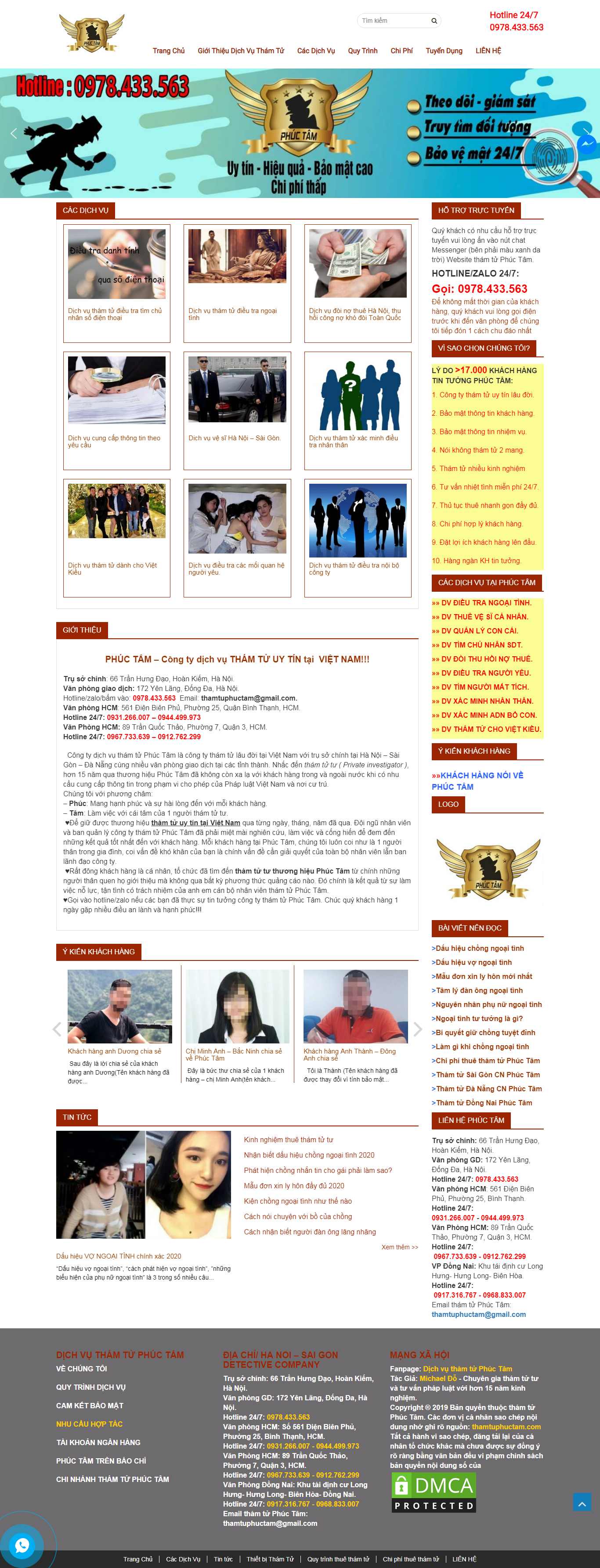 Thiết kế Website thám tử - thamtuphuctam.com - VietWebGroup.Vn