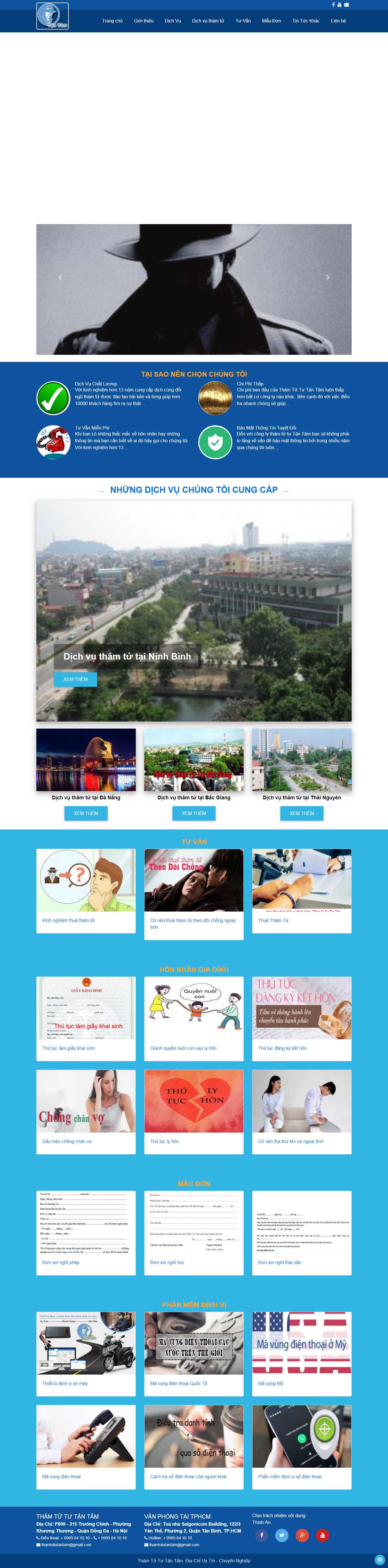 Thiết kế Website thám tử - thamtututantam.com - VietWebGroup.Vn