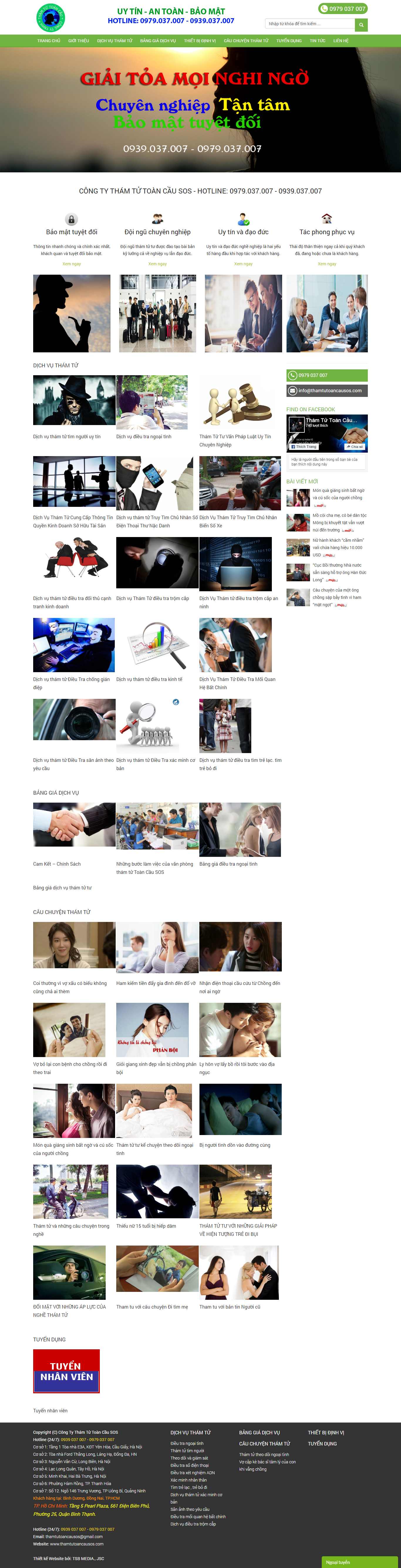 Thiết kế Website thám tử - thamtutoancausos.com - VietWebGroup.Vn