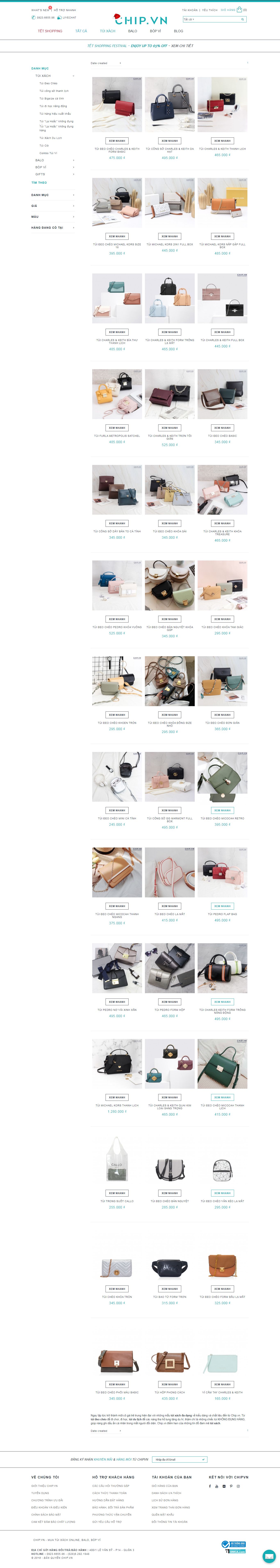 Thiết kế Website túi xách - www.chip.vn - VietWebGroup.Vn