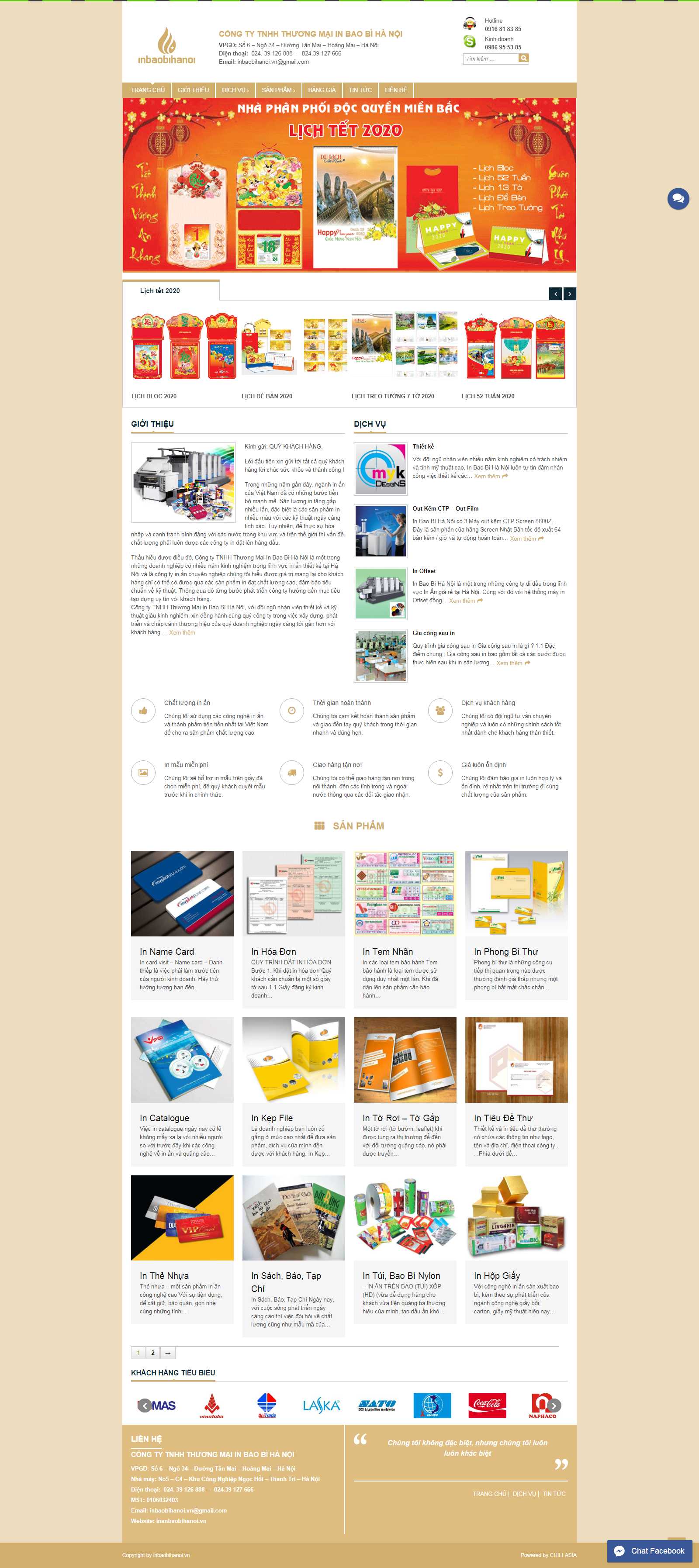 Thiết kế Website in ấn - inanbaobihanoi.vn - VietWebGroup.Vn