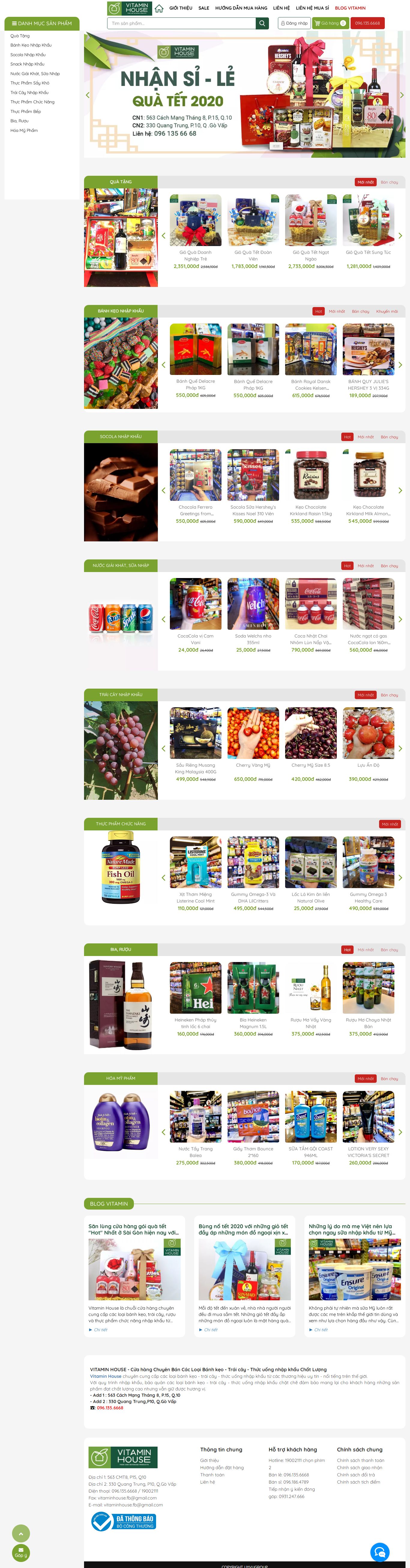 Thiết kế Website bánh kẹo - www.vitaminhouse.vn - VietWebGroup.Vn