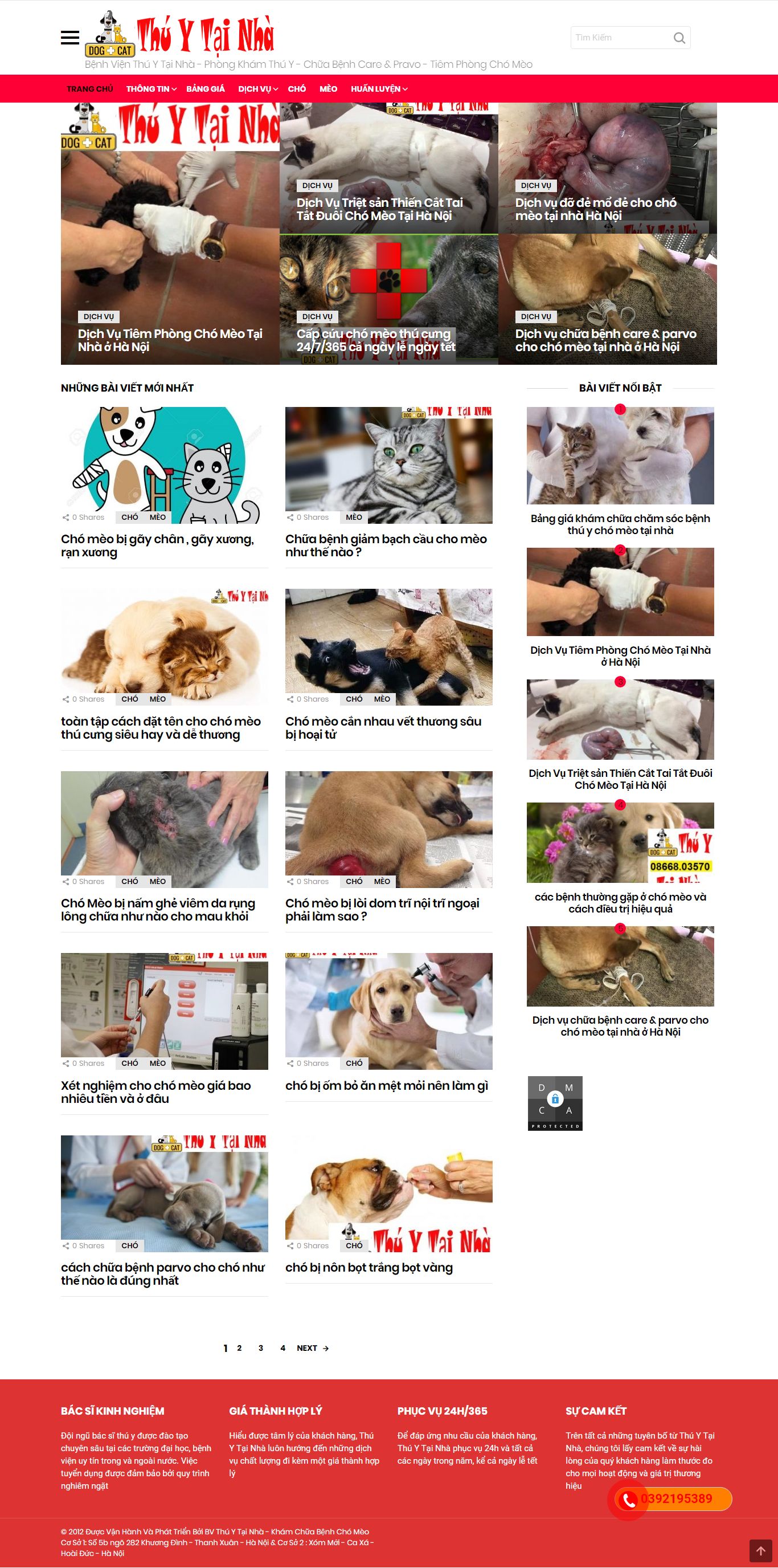 Thiết kế Website dịch vụ thú y - thuytainha.com - VietWebGroup.Vn
