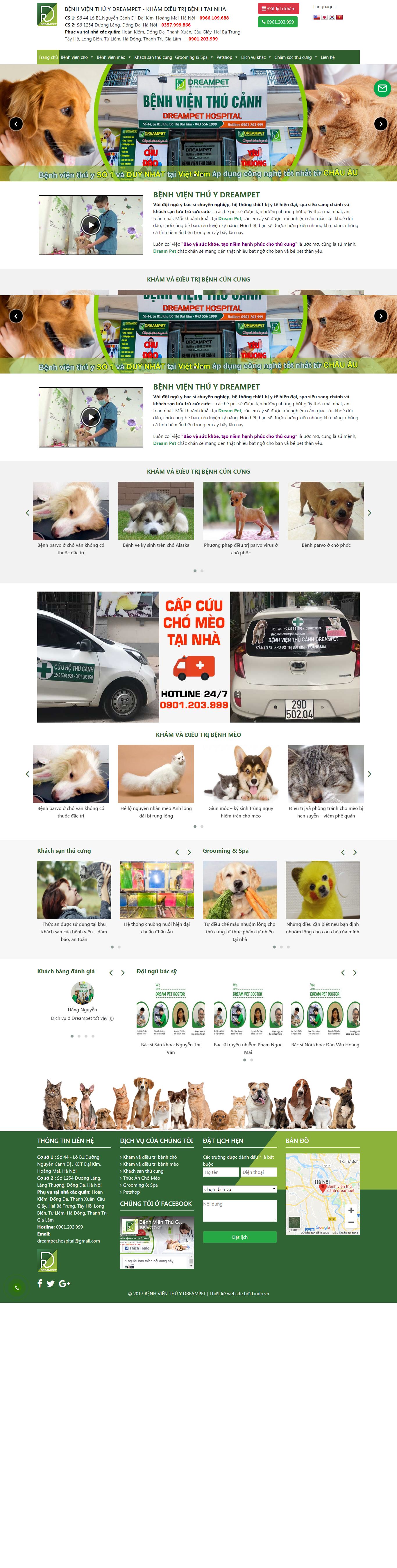 Thiết kế Website dịch vụ thú y - dreampet.com.vn - VietWebGroup.Vn