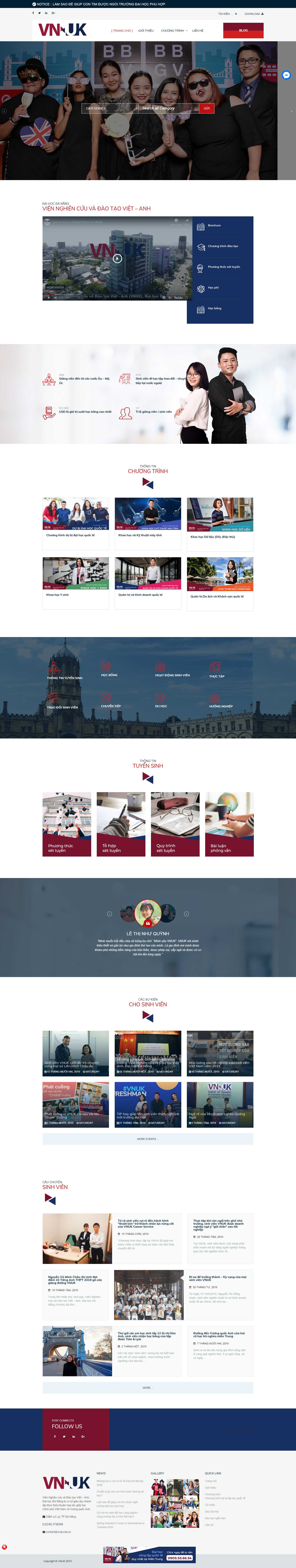 Thiết kế Website du học - tuyensinhvnuk.edu.vn - VietWebGroup.Vn